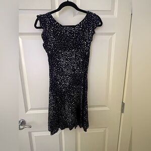 Cupcakes & Cashmere Navy and White Dot Dress